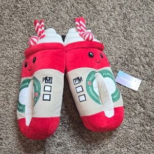 Feetmoji Mocha Peppermint Latte Size 11 - 12 Slippers Slip Ons Shoes